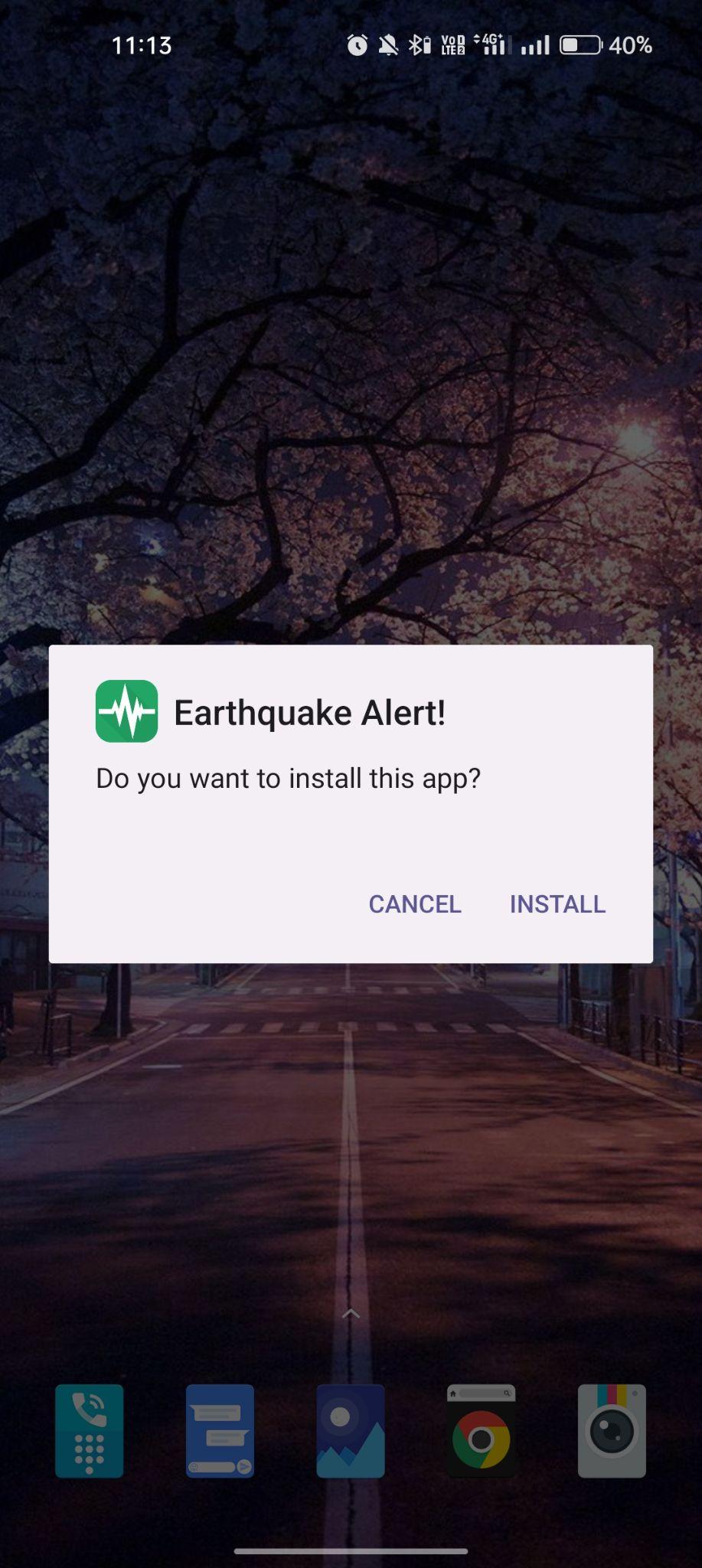 click on install