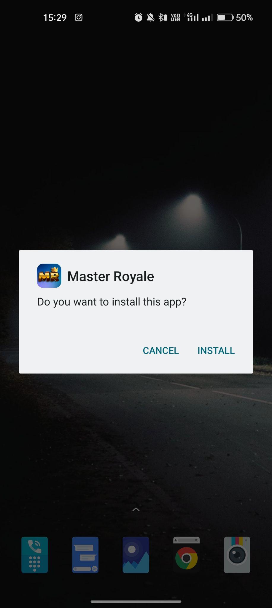 click on install