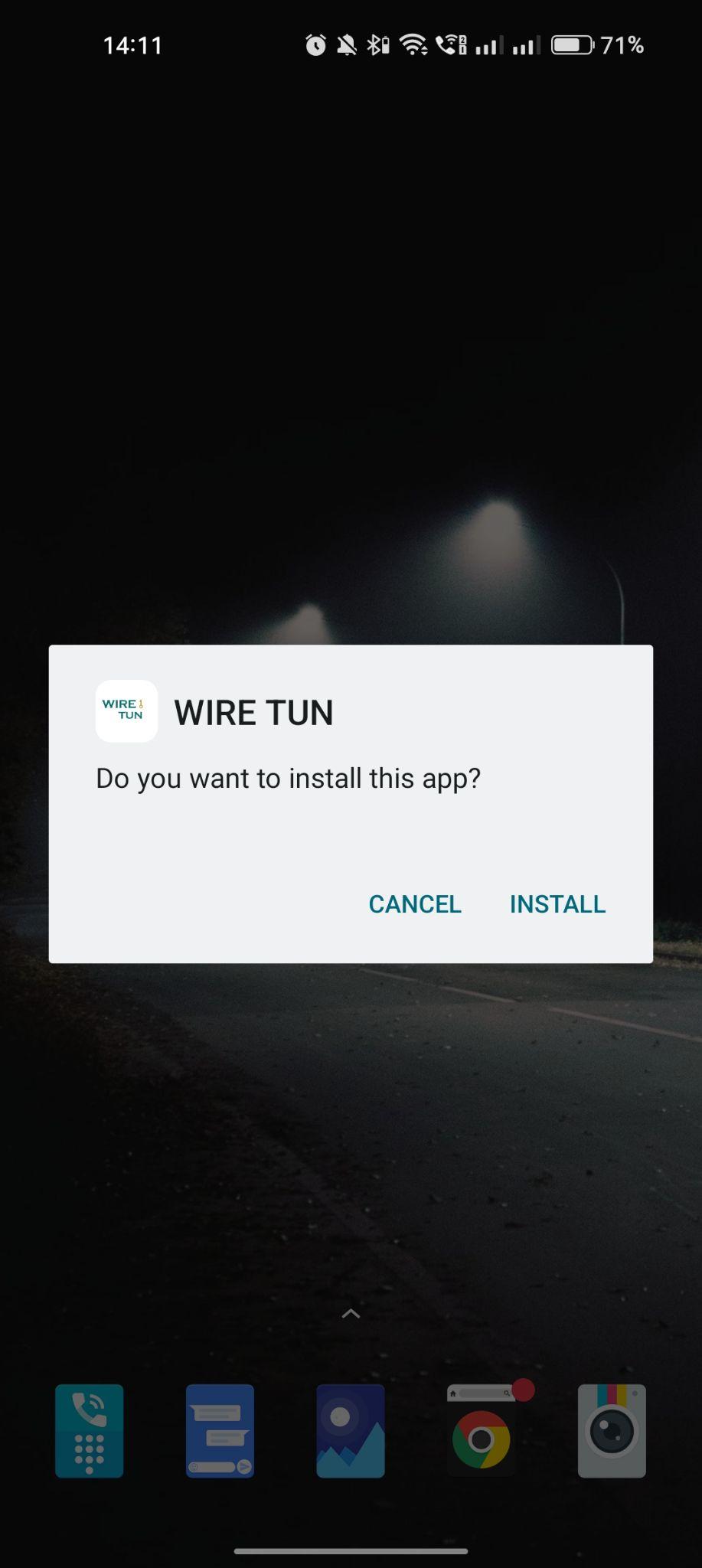 click on install