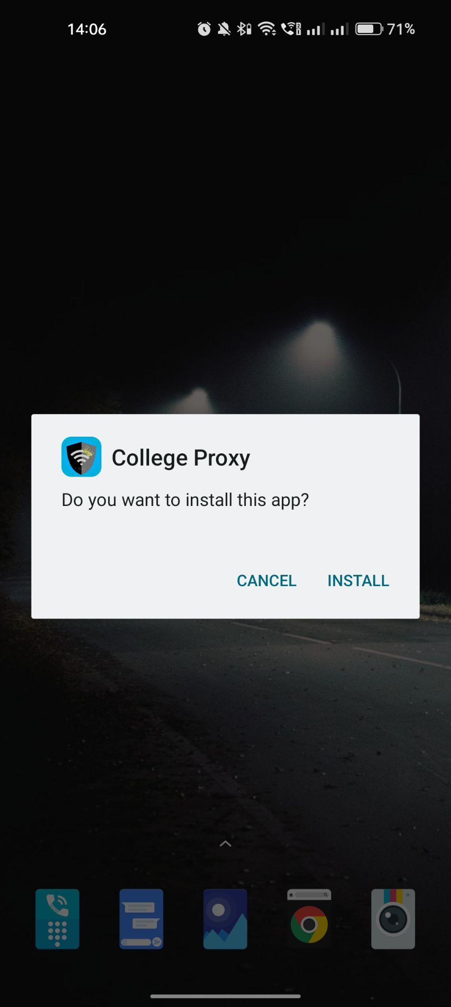 click on install