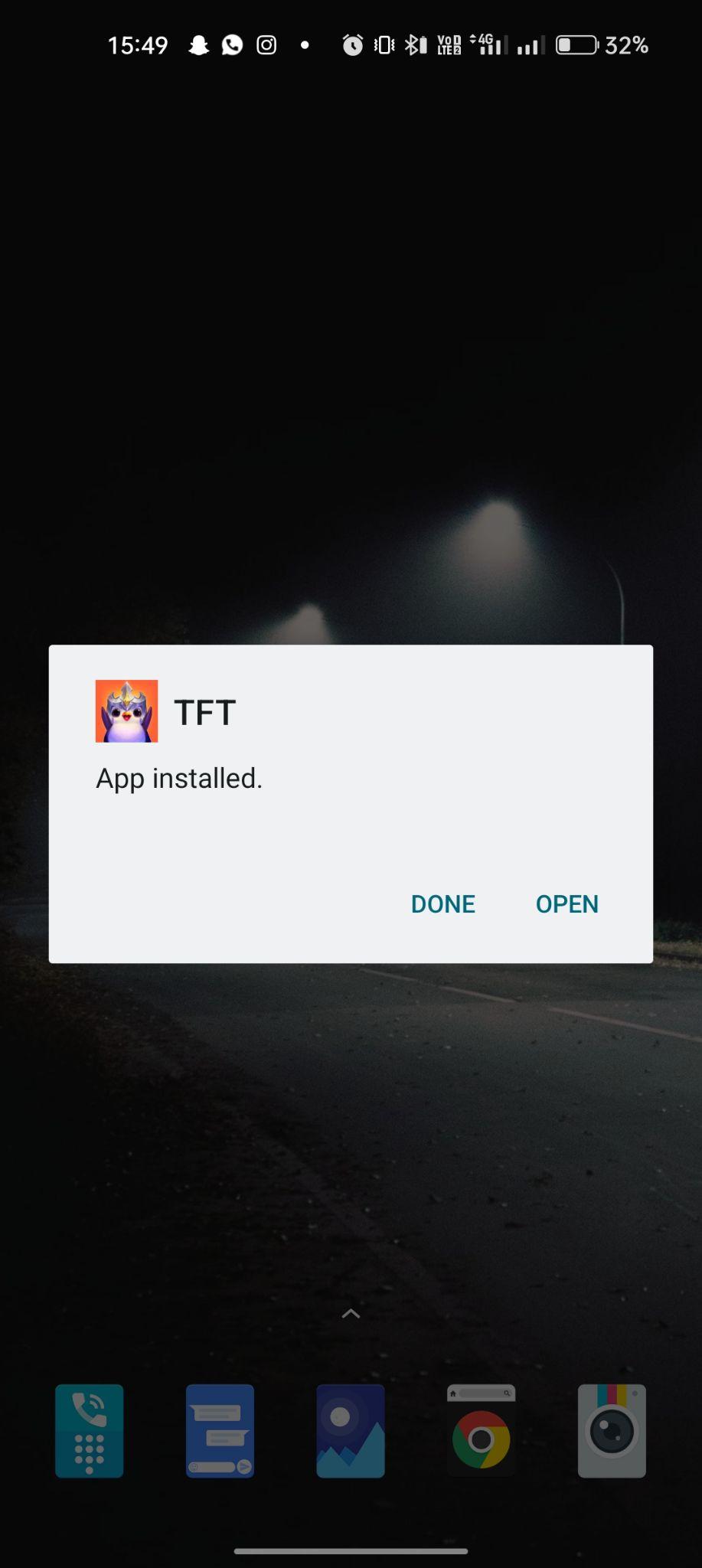TFT Teamfight Tactics apk installed