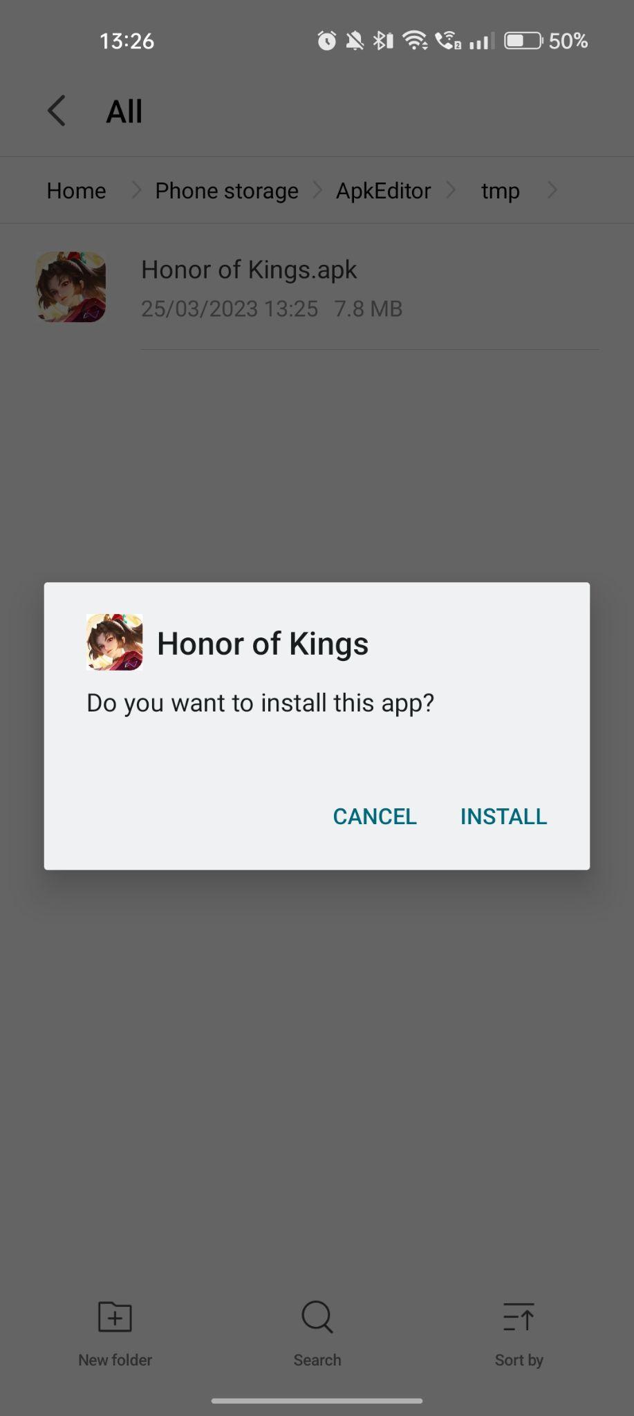 click on install