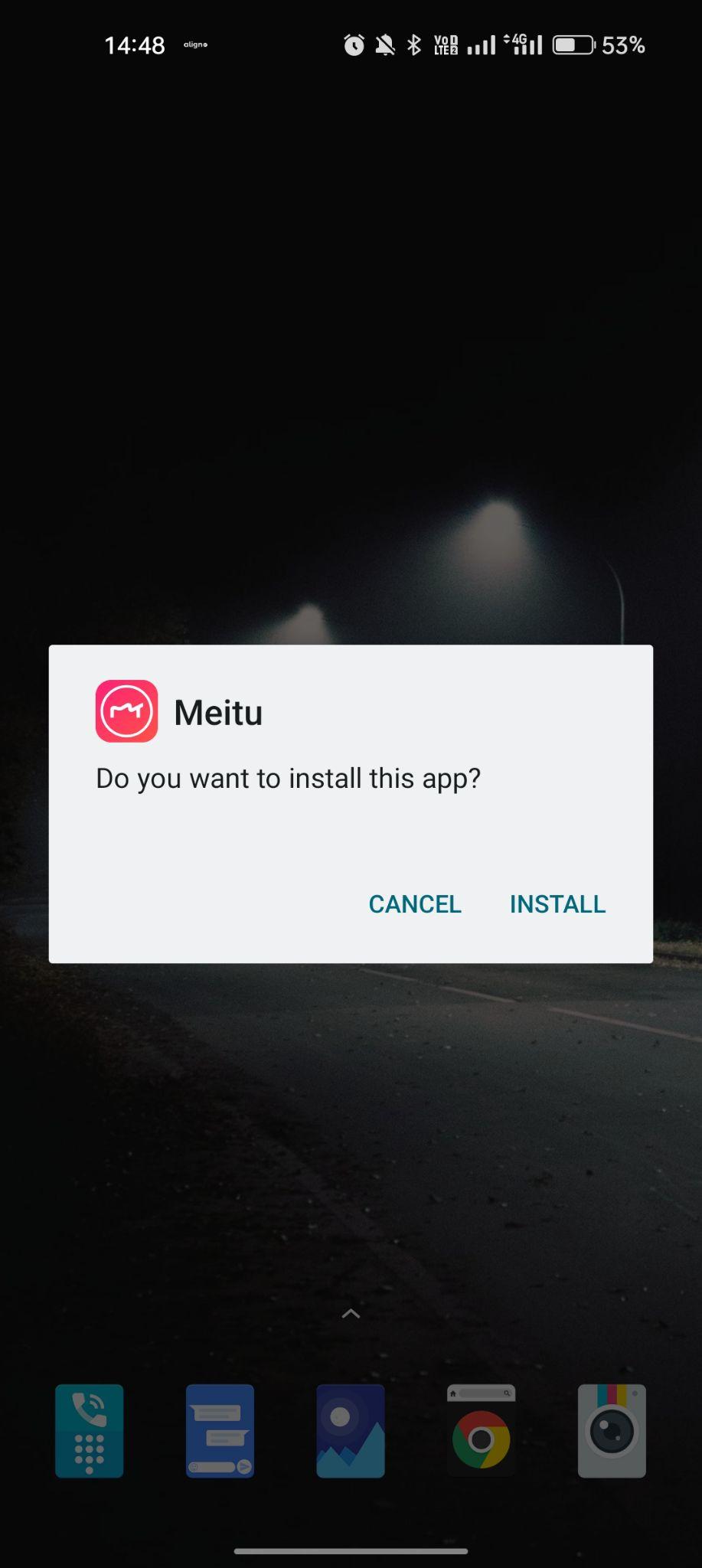 click on install