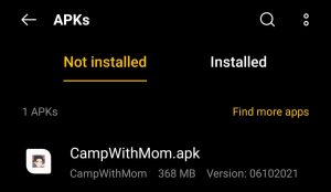 locate Camp With Mom in File Manager App