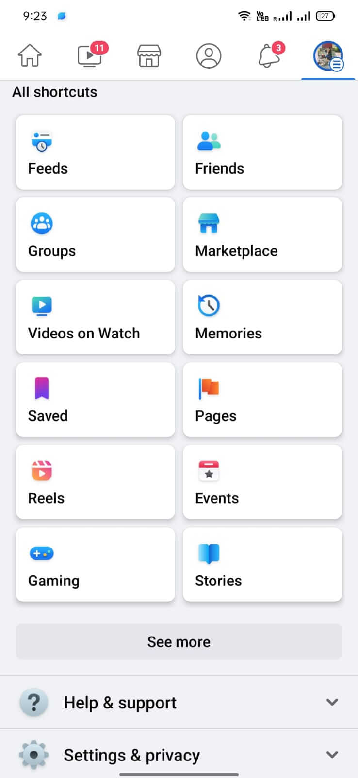 Facebook screenshot