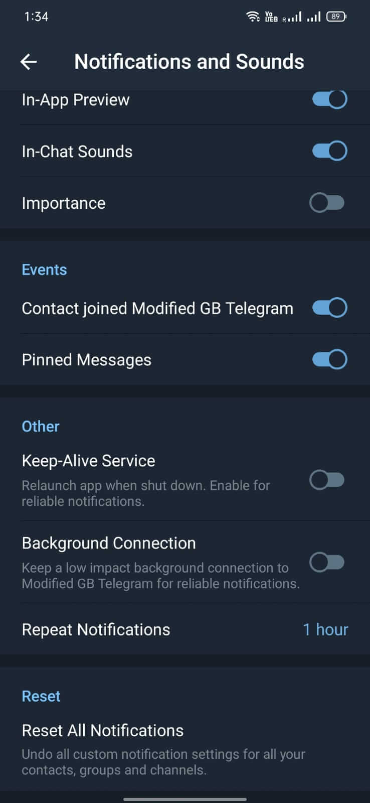 GB Telegram screenshot