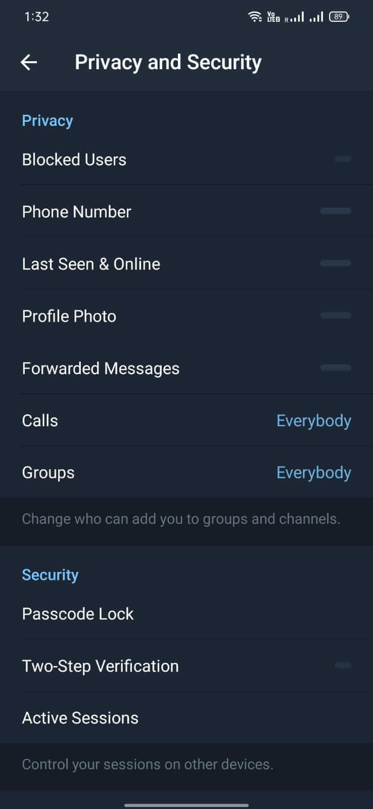 GB Telegram screenshot