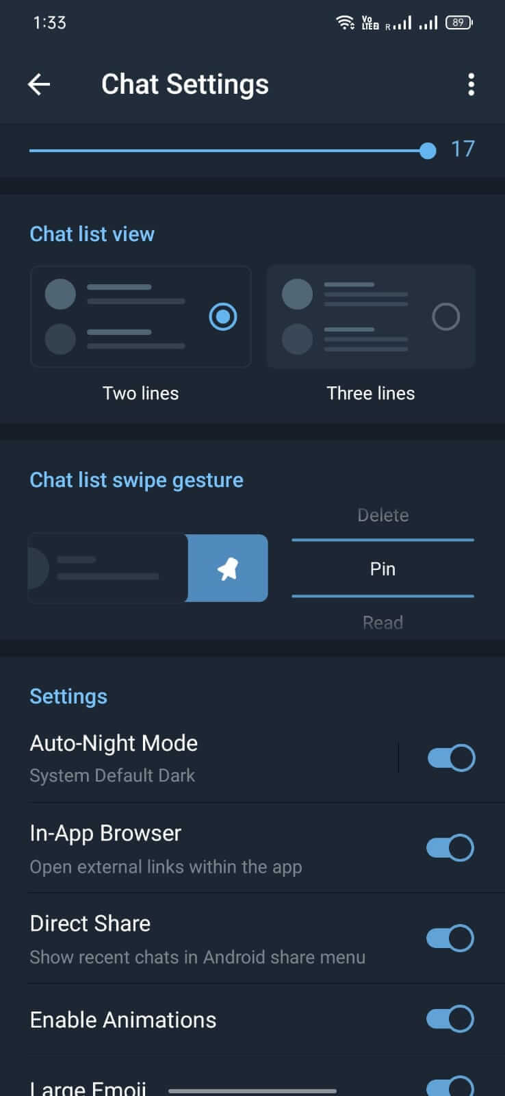 GB Telegram screenshot