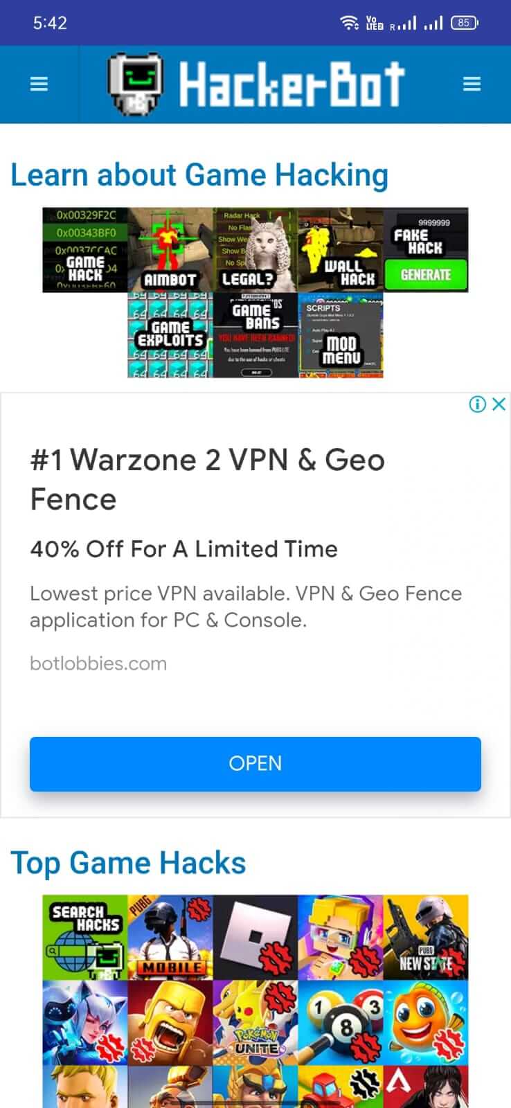 HackerBot screenshot