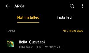 locate Hello Guest APK File