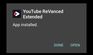 YouTube Pro successfully installed