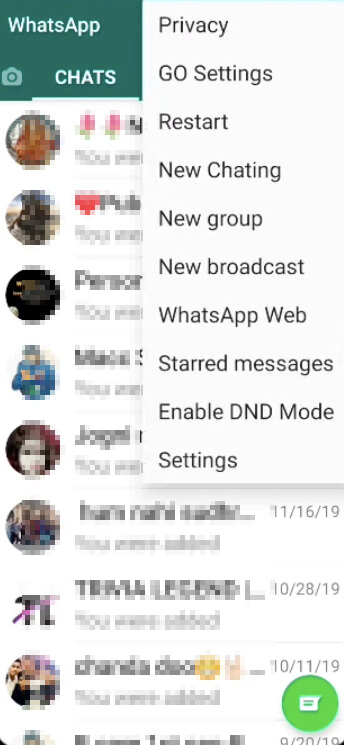 WhatsApp GO screenshot