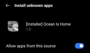 allow Ocean Is Home 2 Mod installer to install apps