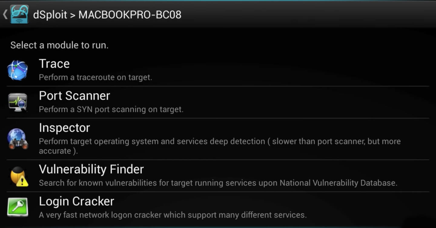 dSploit screenshot