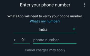 enter your mobile number and verify