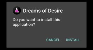 Tap Install to install the APK
