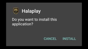 Tap Install to start installing HalaPlay