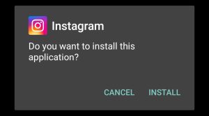 Tap Install to start Insta Aero installation
