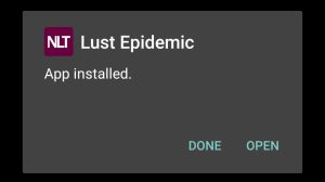Lust Epidemic successfully installed
