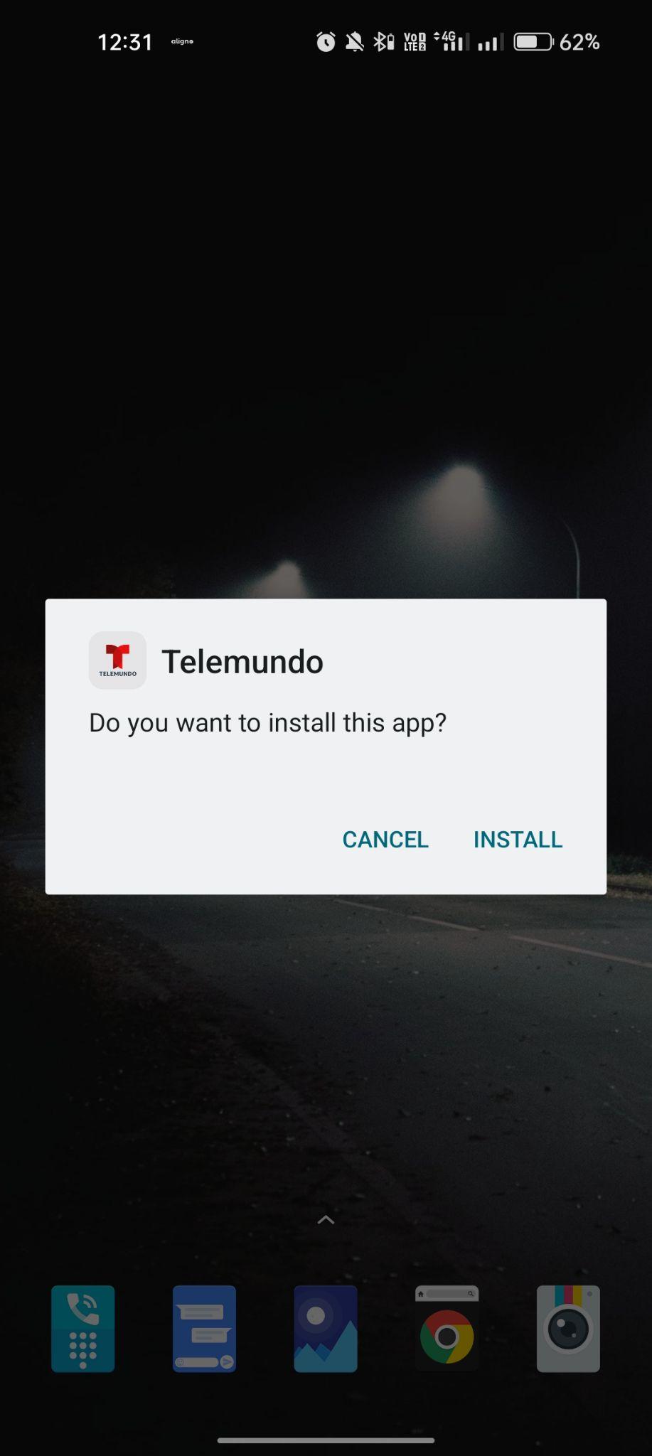 click on install