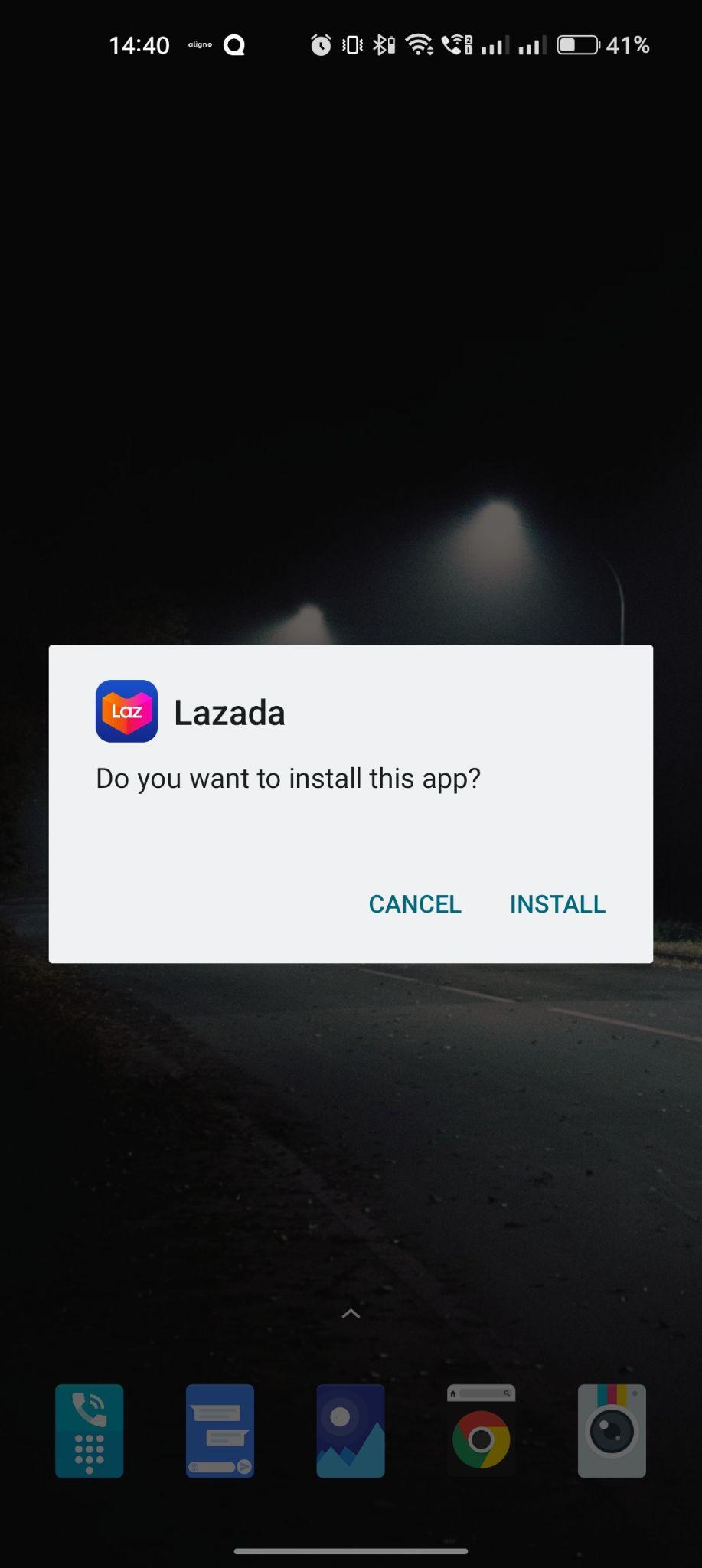 click on install