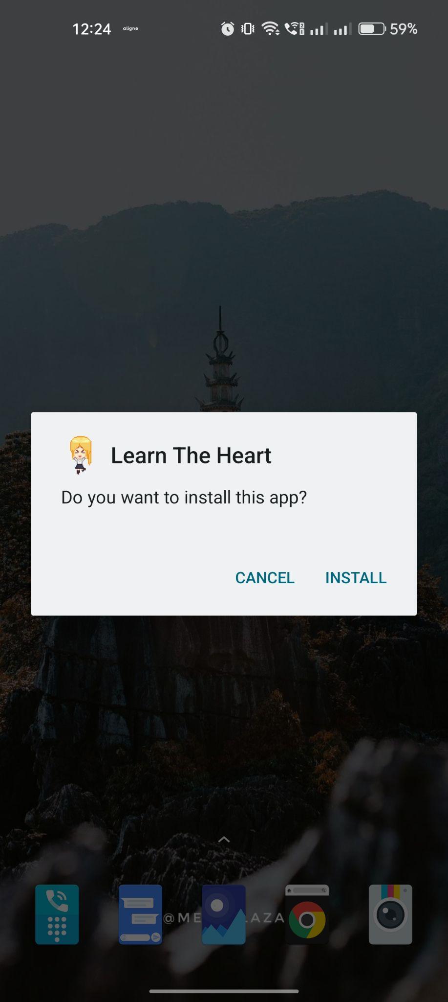 click on install
