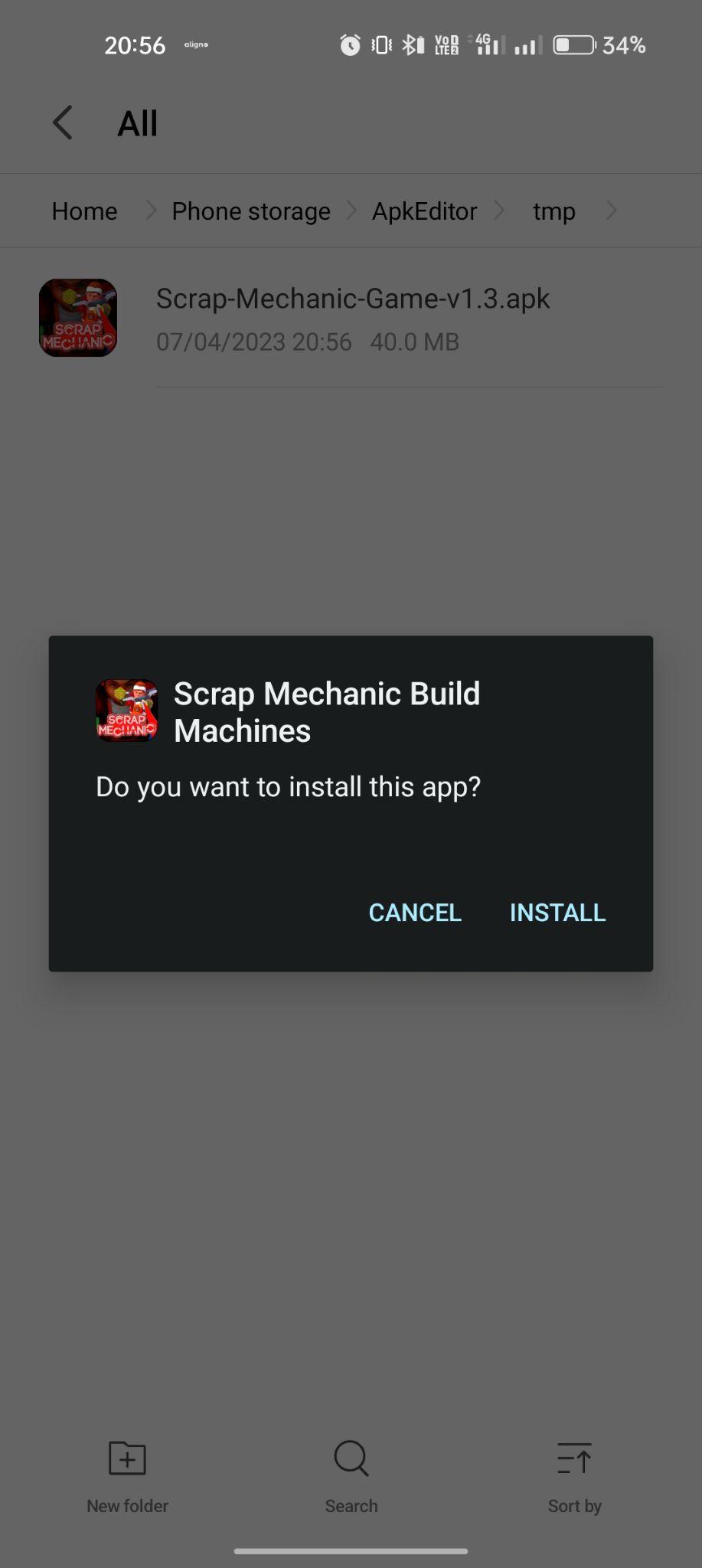 click on install