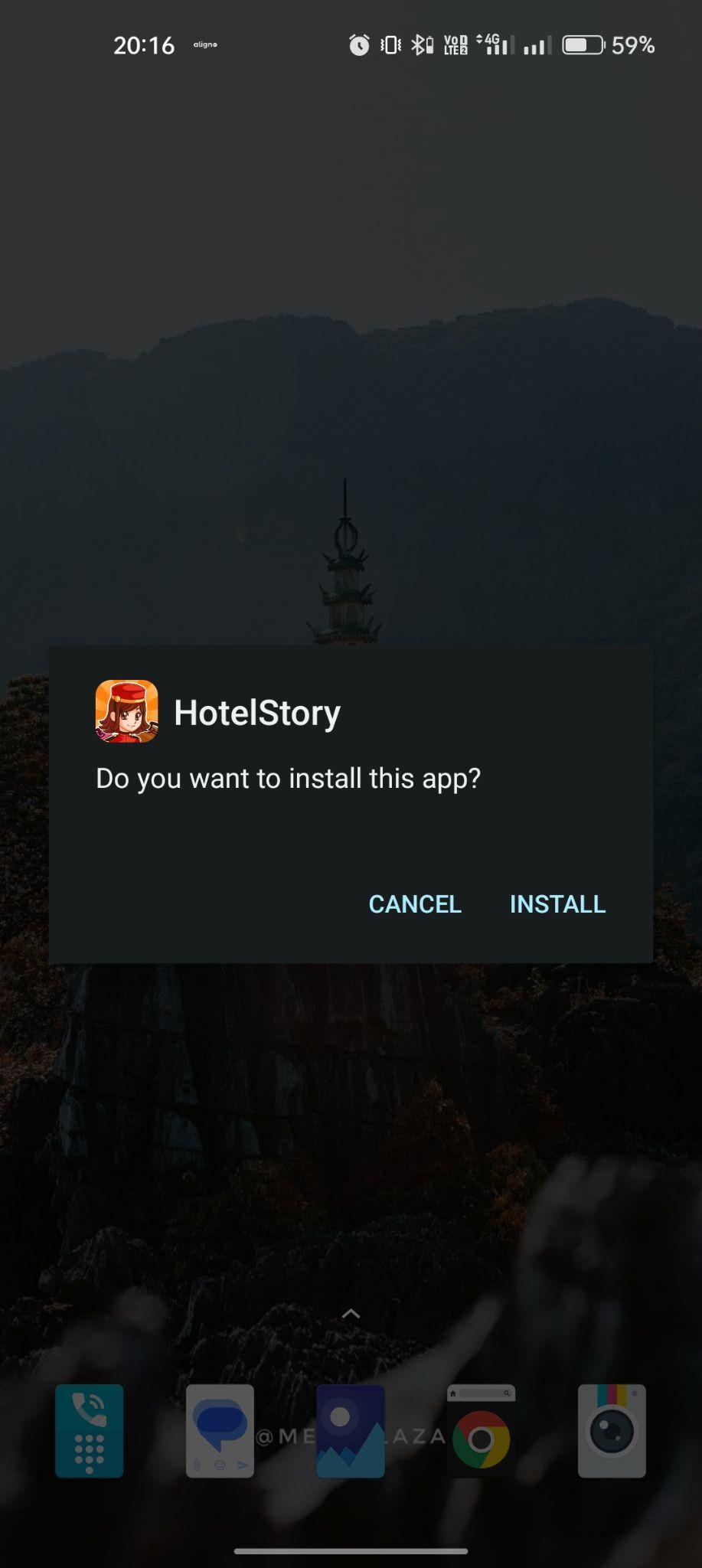 click on install