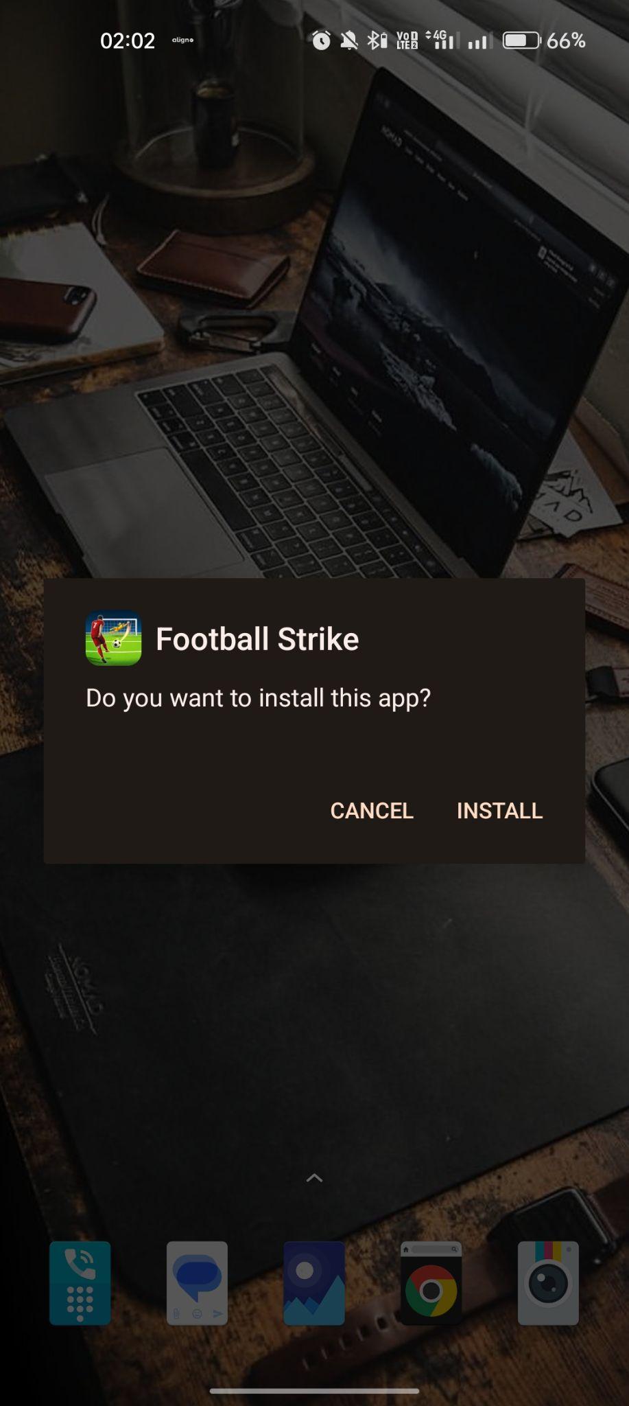 click on install