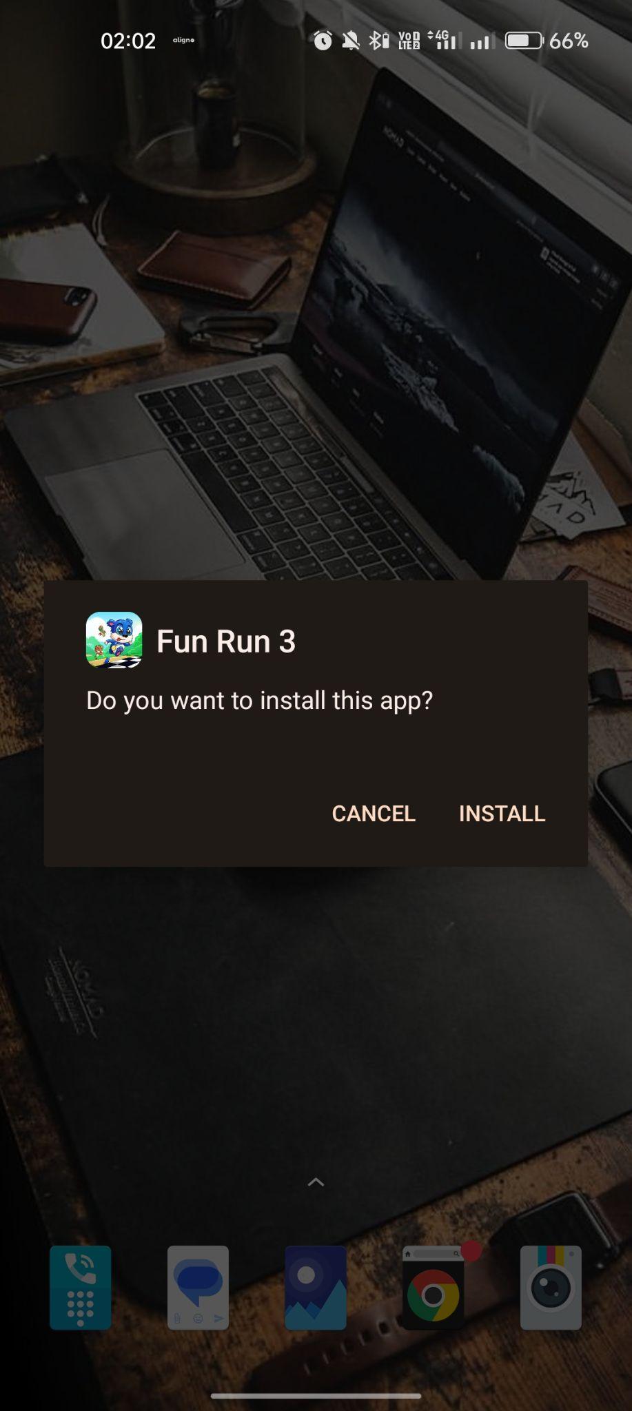 click on install