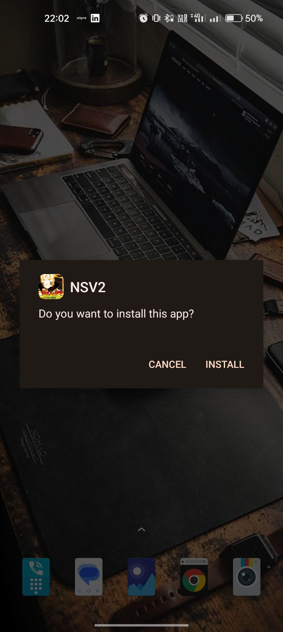 click on install
