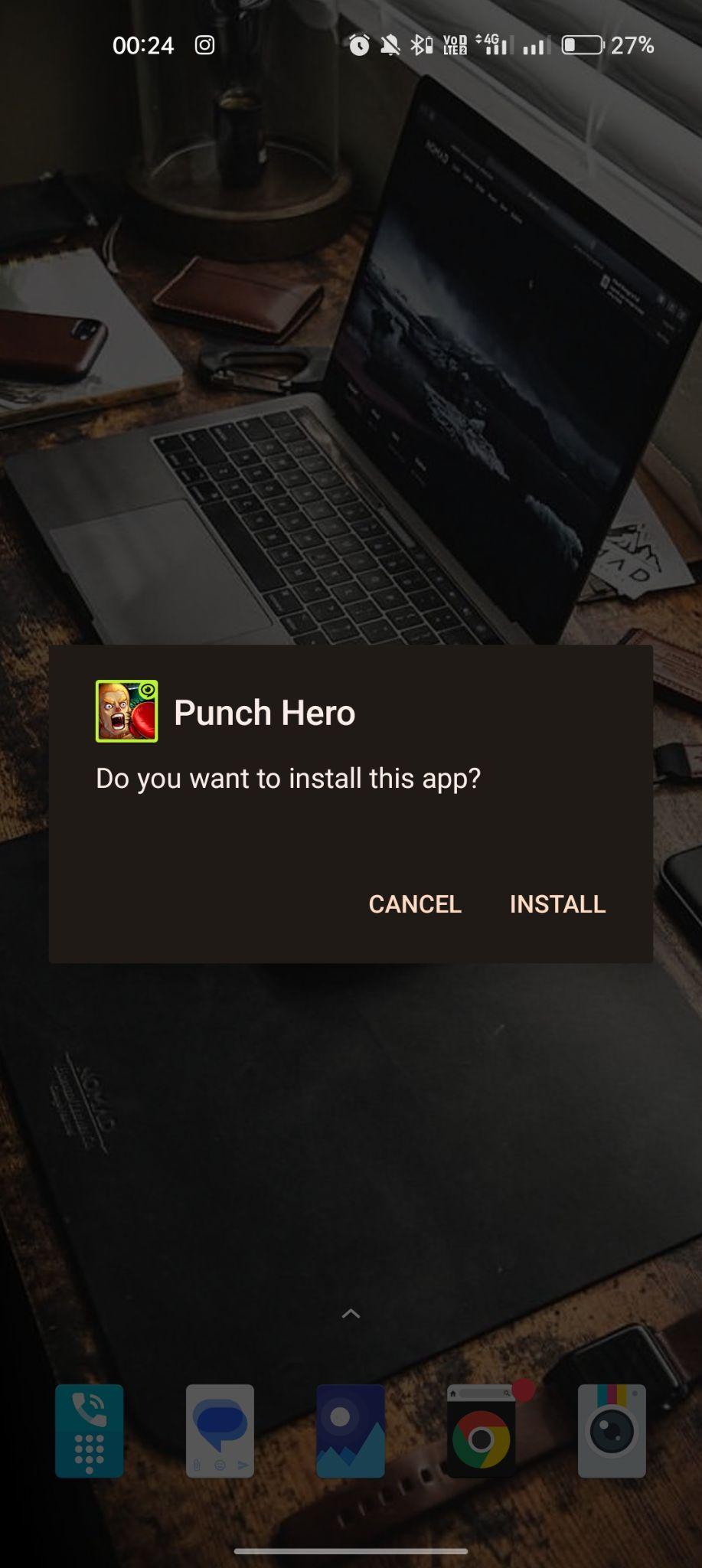 click on install