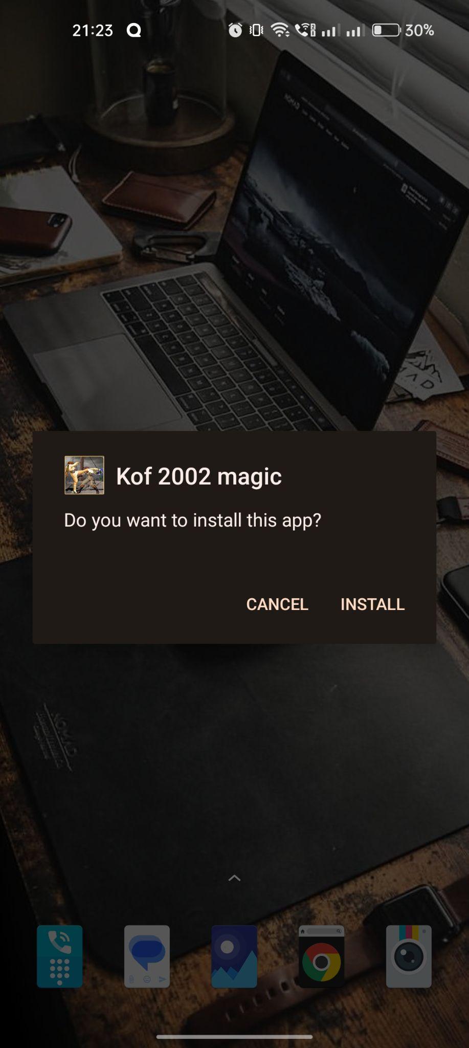 click on install