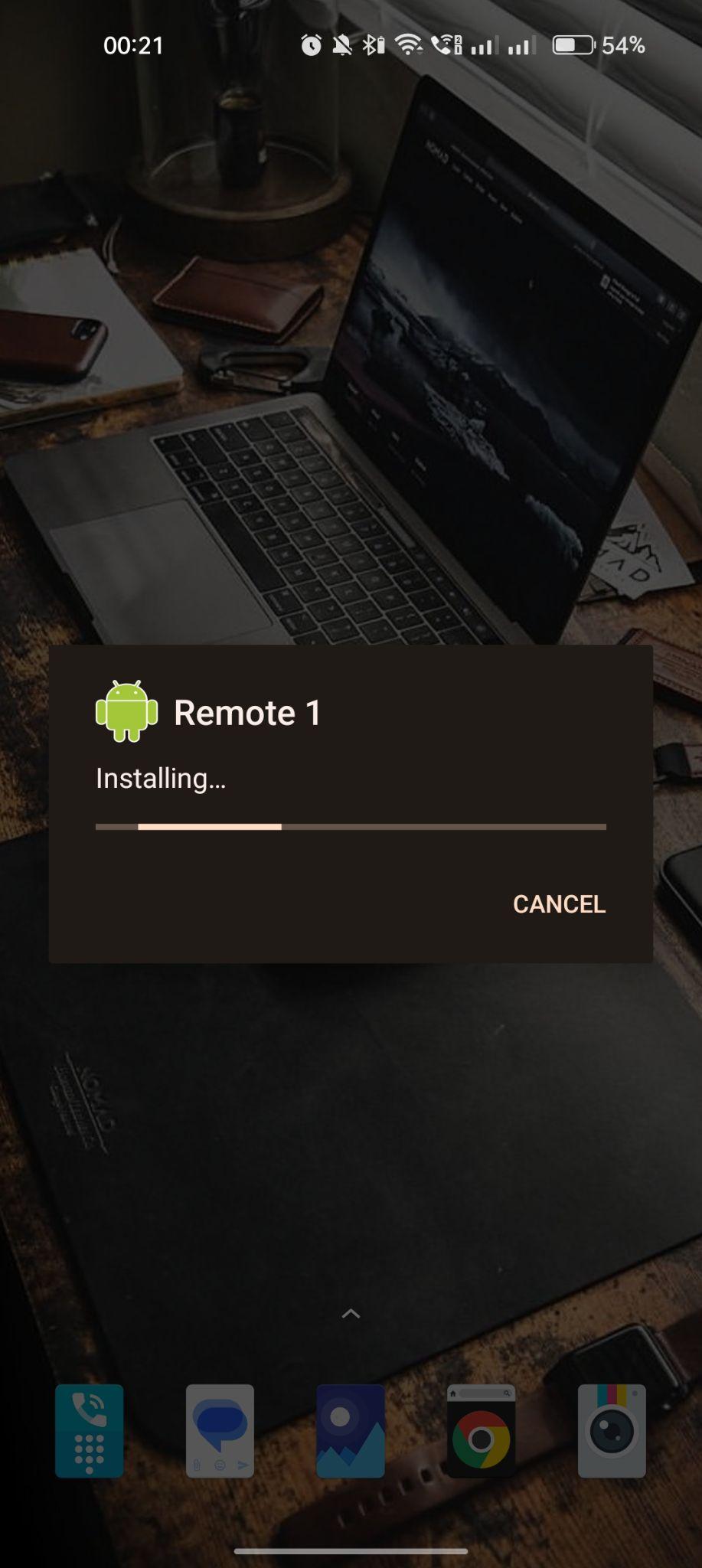 Remote GSMEdge apk installing