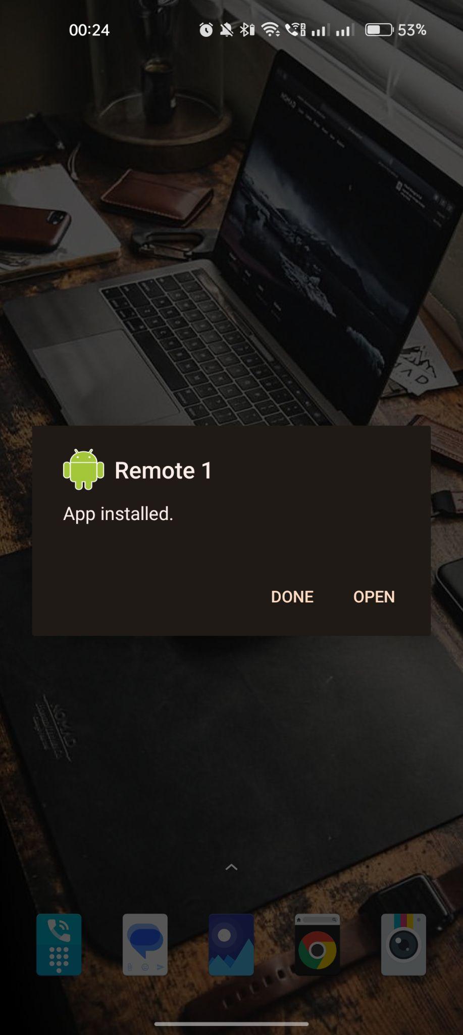 Remote GSMEdge apk installed