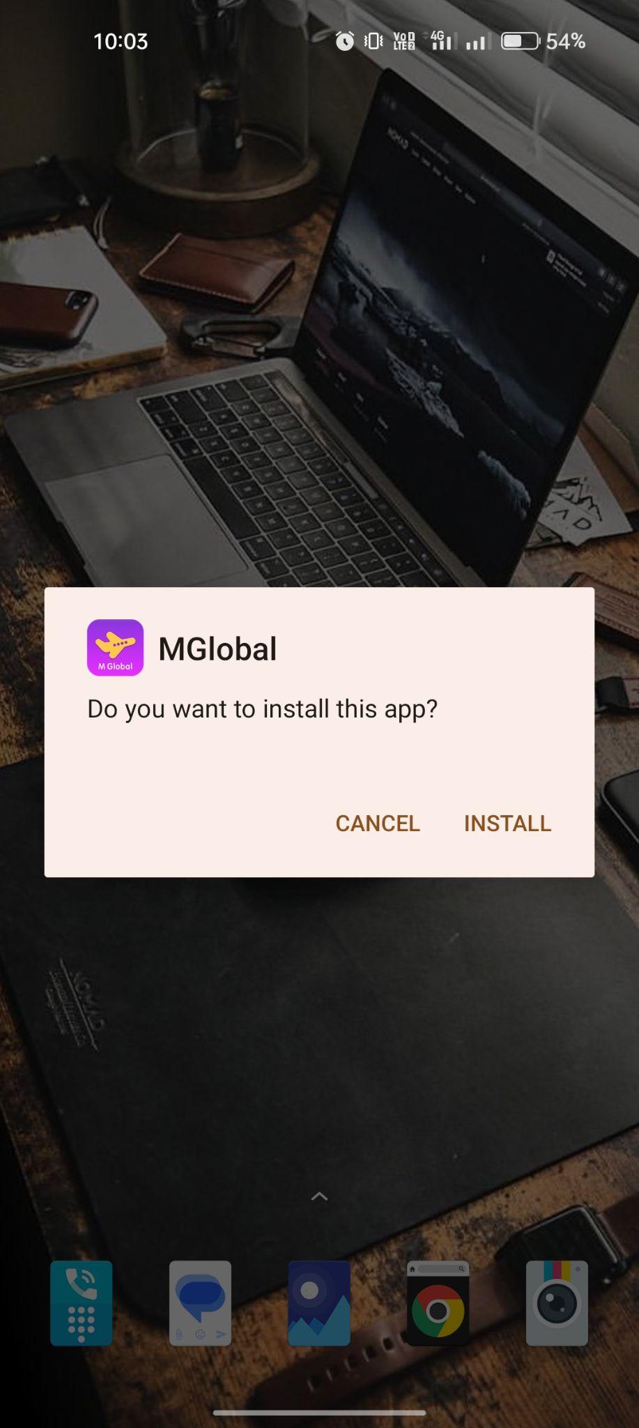 click on install