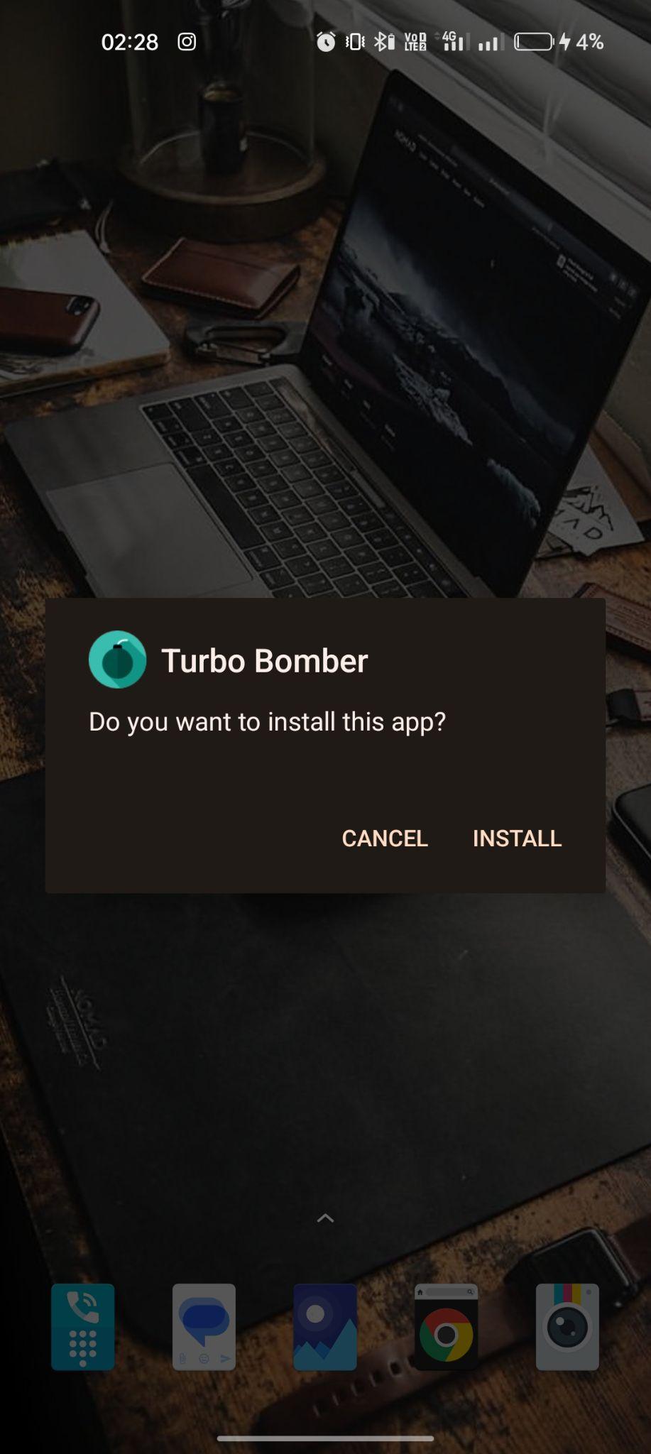 click on install