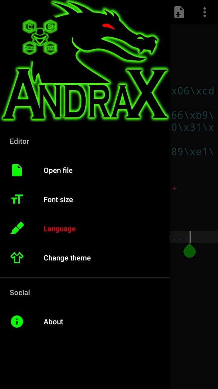 Andrax screenshot