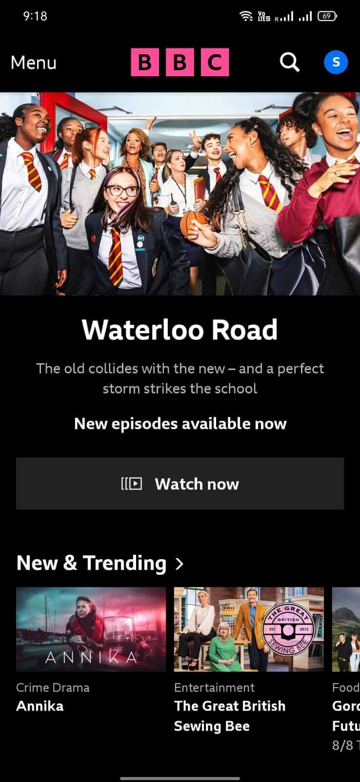 BBC iPlayer screenshot