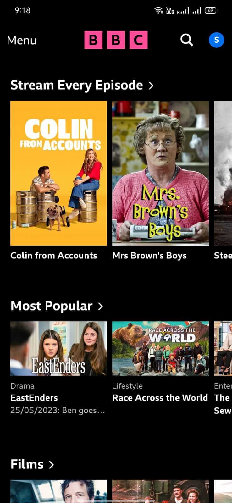 BBC iPlayer screenshot