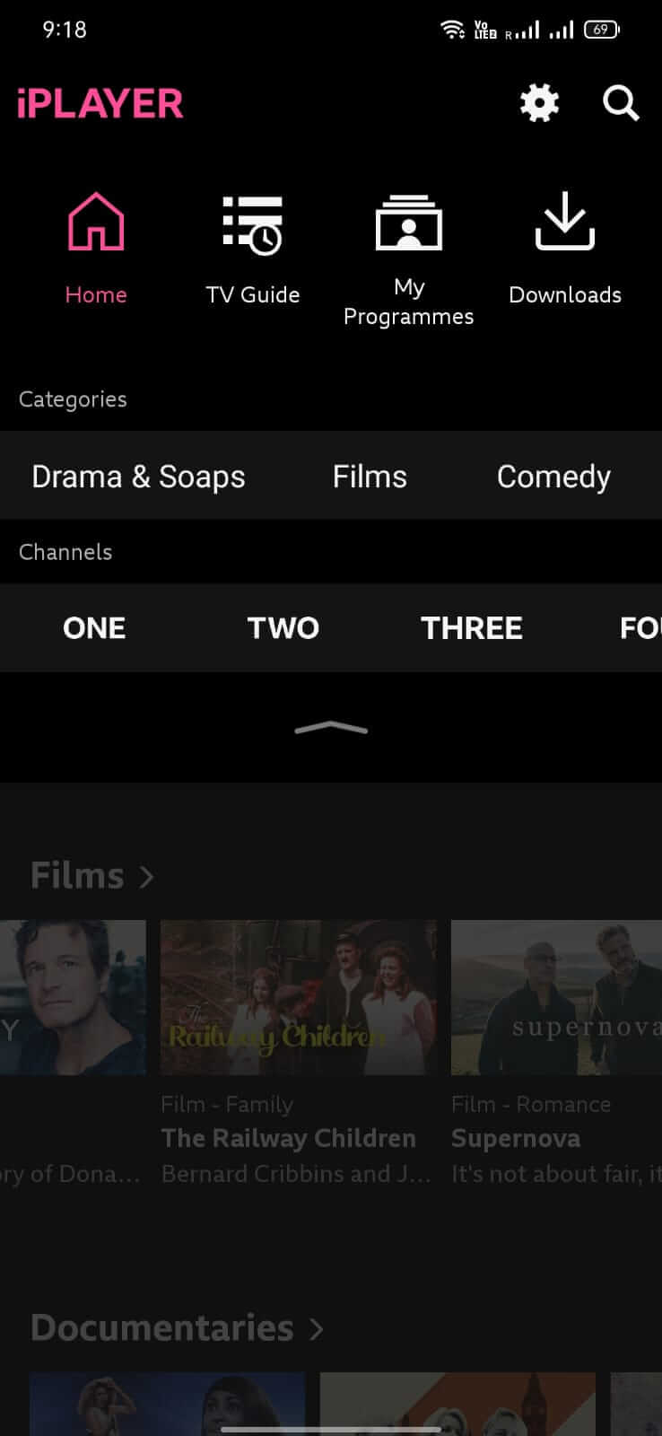 BBC iPlayer screenshot