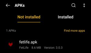 locate FetLife APK File in File Manager