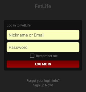 log into FetLife App