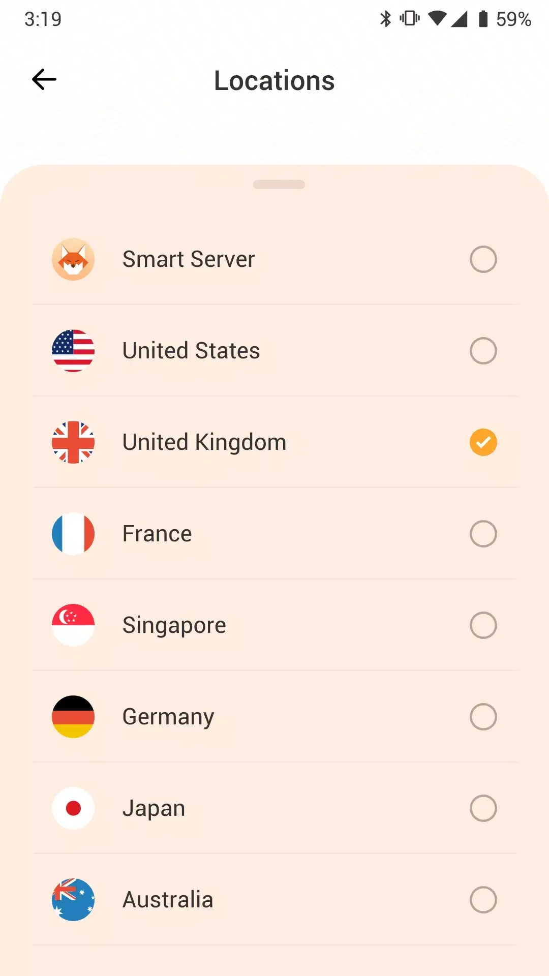 Fox VPN screenshot