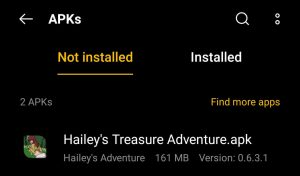 locate Hailey's Treasure Adventure for installation
