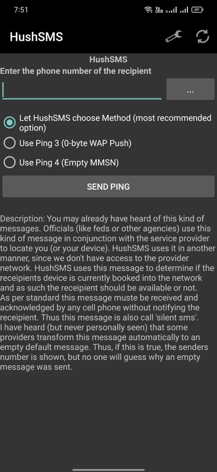 HushSMS screenshot