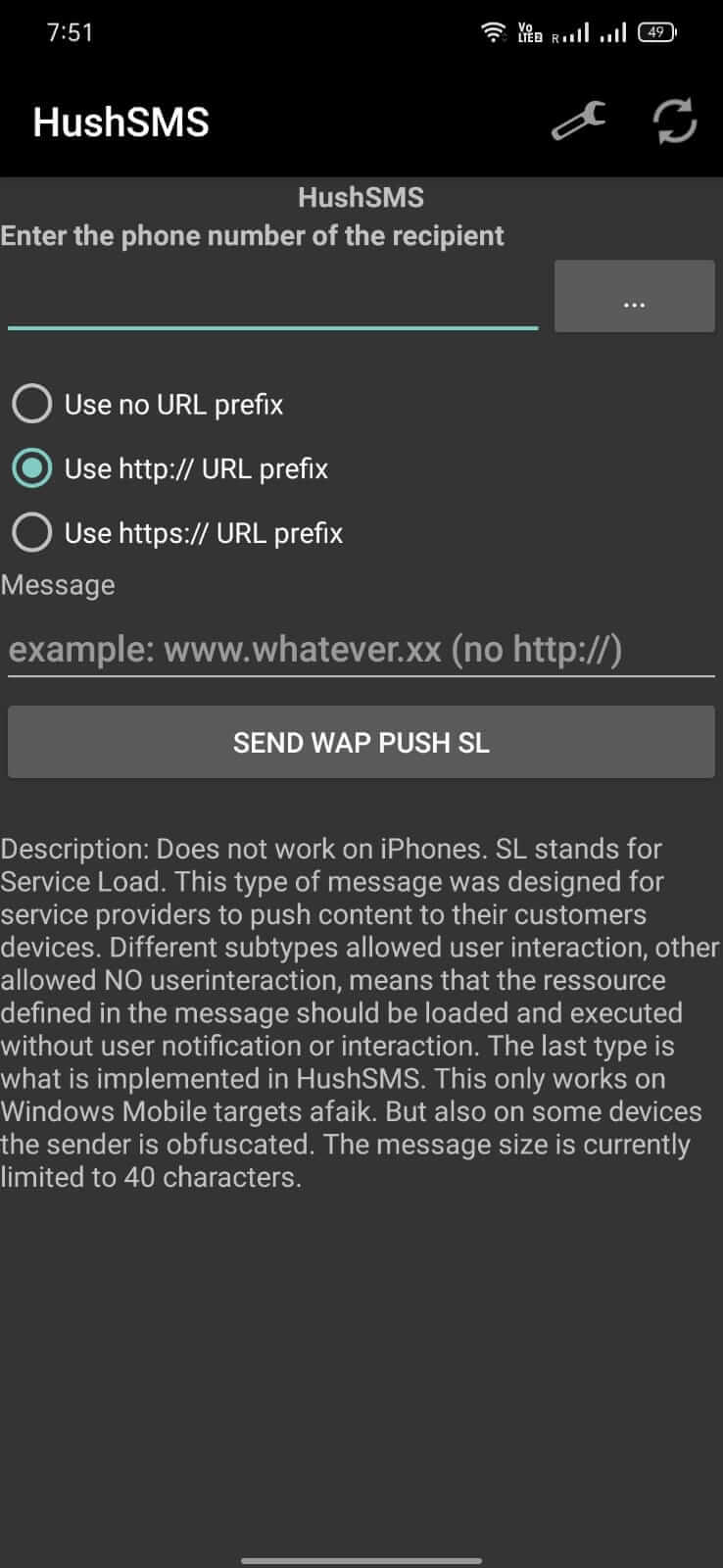 HushSMS screenshot