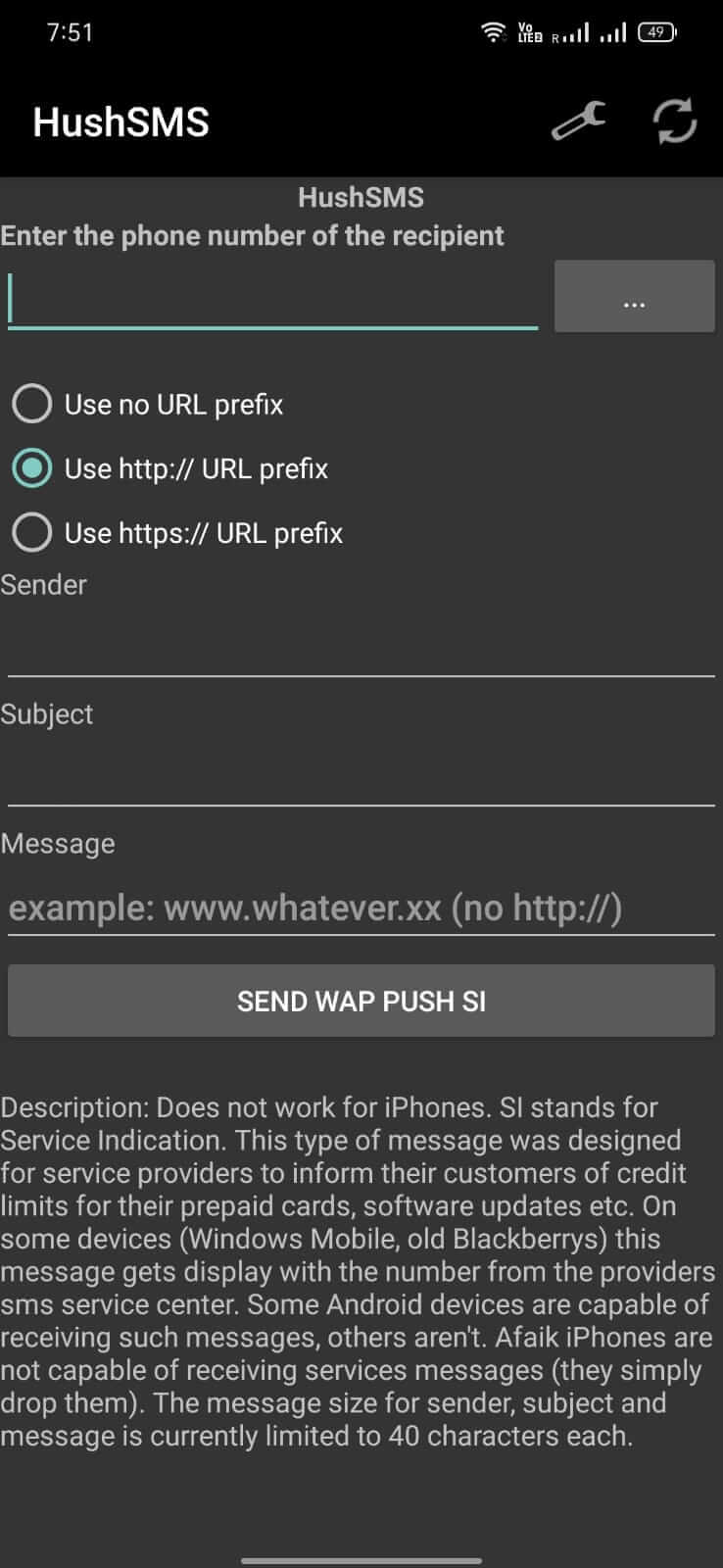 HushSMS screenshot