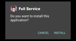 start installing Full Service