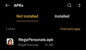 locate MegaPersonals APK for installation